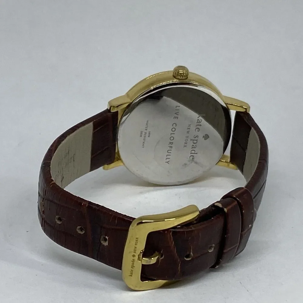 Kate Spade 0535 Women's Leather Analog Mother of Pearl Dial Quartz Watch XX912